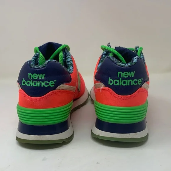 New Balance 575 Classic Bright Orange and Green Sneakers Size 6 Women’s - Picture 3 of 4